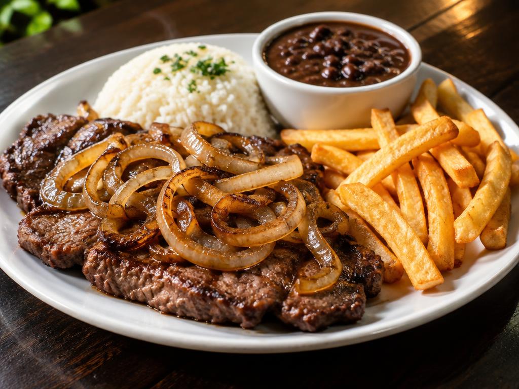Imagem ilustrativa de Bife Acebolado na Chapa